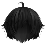 ҂ ᆺ ᗜ black messy emo anime vkei moe boy hair 