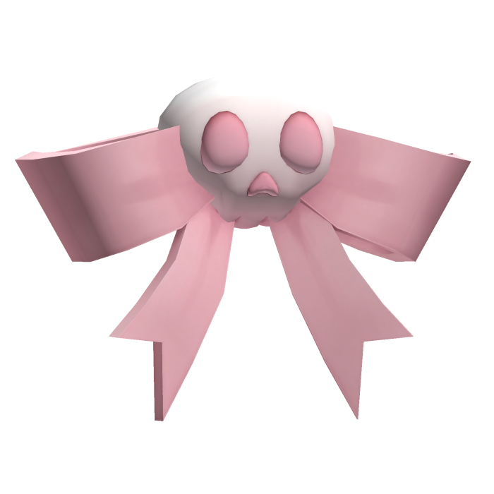 Pink Skull Halloween Bow