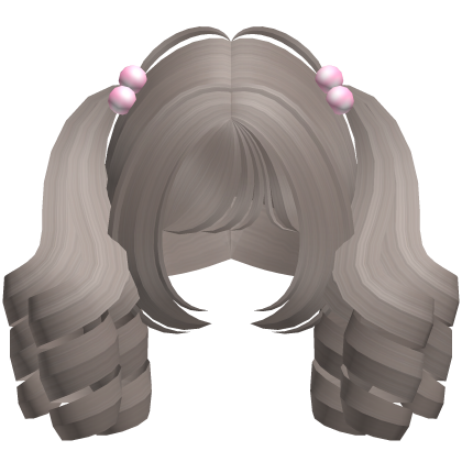 ꒰♡꒱ sweet princess ash brown curly pigtails