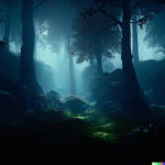 Foggy rain forest