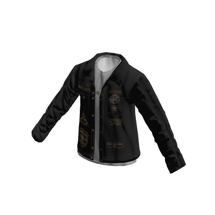 Open Button Up & Layered Tee (Black)