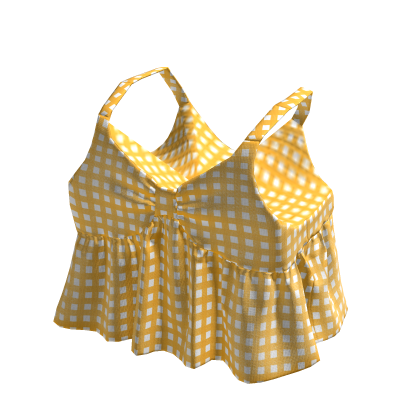 ✨ Yellow Check Top Igari Jumino Core Vintage thumbnail