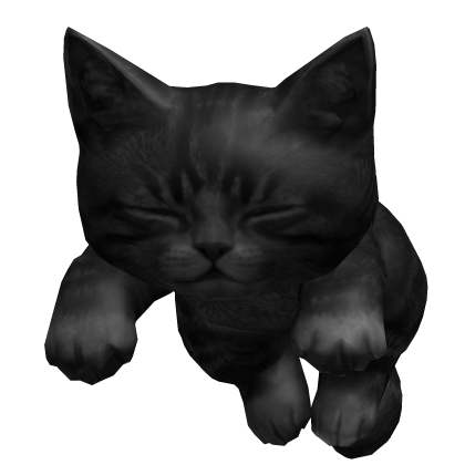 Sleeping Cute Black Tabby Cat Kitten Roblox item