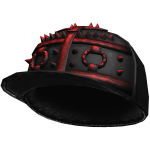 Black & Red Spiky Punk Cap