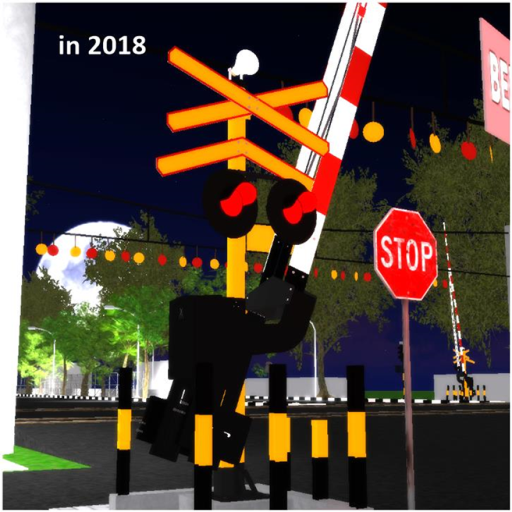 (X)indonesia railroad crossing