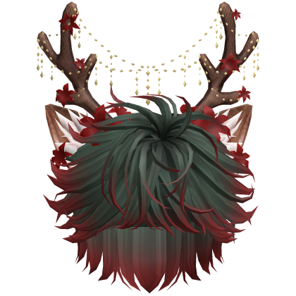 Christmas Messy Hair w/ Antlers