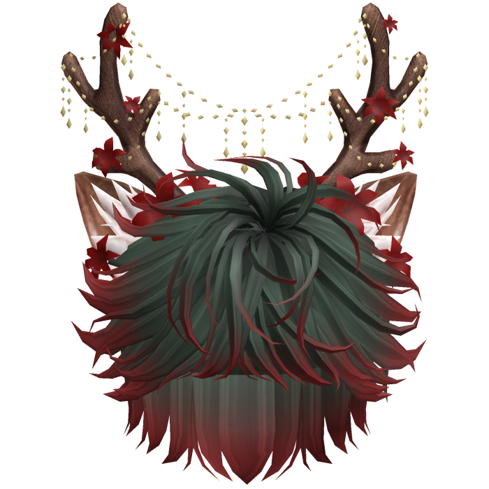 Christmas Messy Hair w/ Antlers