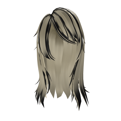 Scene emo hair in black & blonde Roblox item