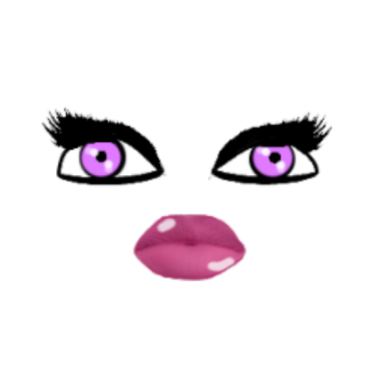 Big Lips & Purple Eyes Face Roblox decal