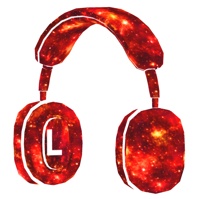 Cartoony Red Galaxy Heaphones🌌