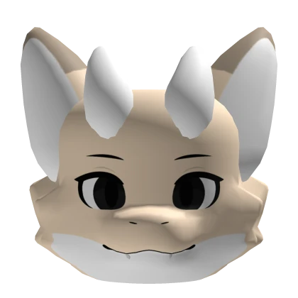 Sand Furry Dragon - White Horn V1 Roblox item render