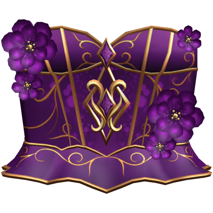 Enchanted whimsy Petal Witch Dress - Purple/Gold Roblox item