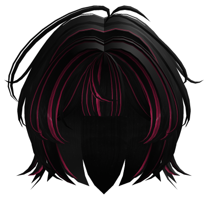 Black and Pink Fluffy Layered Bob Roblox item