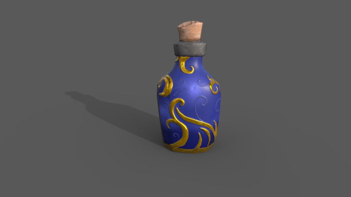 Stylized Magic Potion Bottle - Low Poly Game Ready preview 1