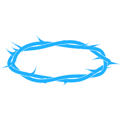 Glowing Thorn Halo Blue White Roblox item