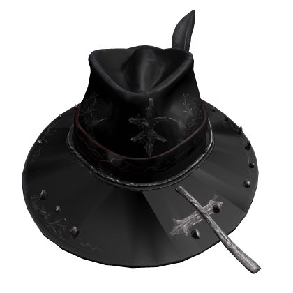 Black Gothic Cross Fedora Roblox item