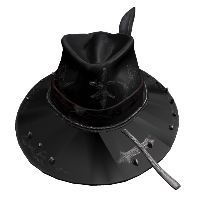Black Gothic Cross Fedora