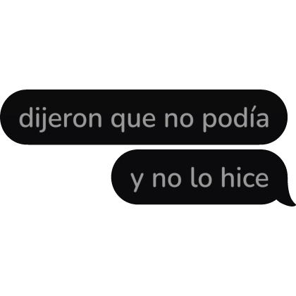 dijeron que no podía y no lo hice Spanish Text
