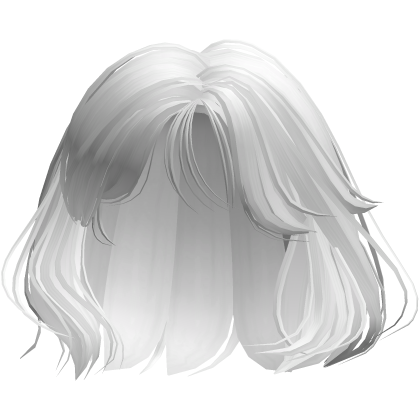 white wolf cut with curtain bangs hair