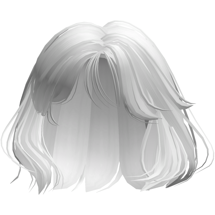 white wolf cut with curtain bangs hair