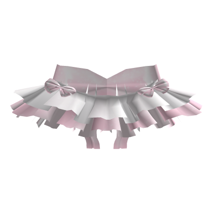 ۶ৎ | cutesy doll white ruffles big pink bows skirt thumbnail