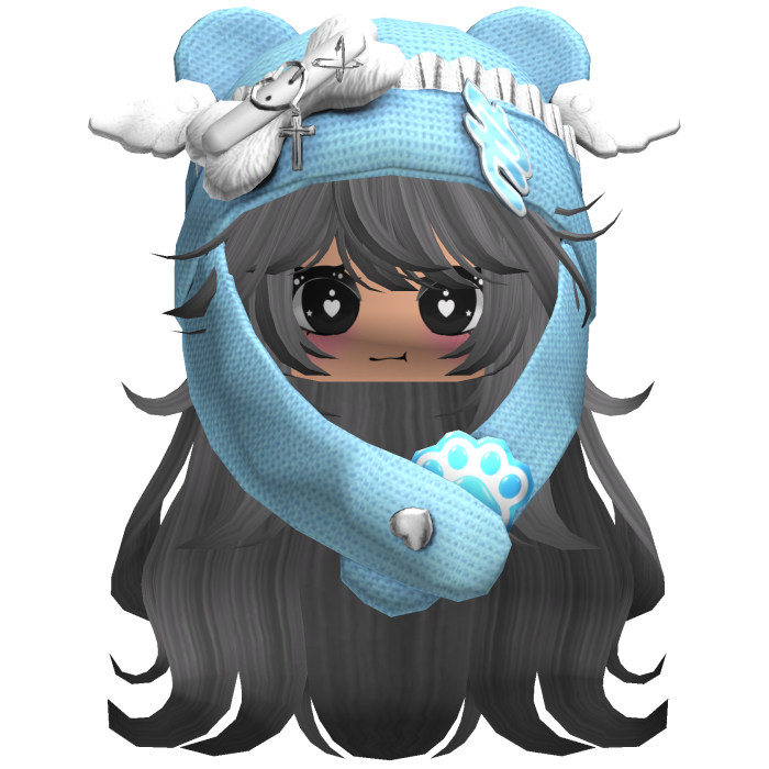 Cute Long Black and gray hair Cap Cat Y2k
