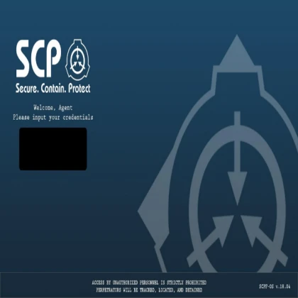 SCP Login Screen