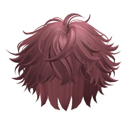 Dark Pink Messy Fluffy Anime Boy Hair Roblox item