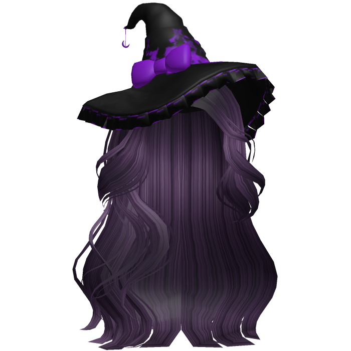 Halloween Side Swept Witch Hair (Purple)