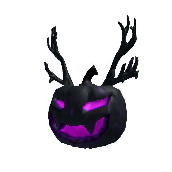 [🎃] Halloween Black & Purple Antlers Pumpkin