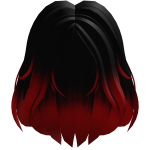 Black and Red Wavy Long Girl Hair