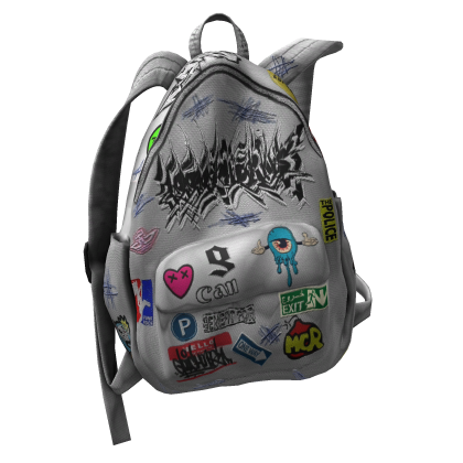 off shoulder graffiti stickers backpack