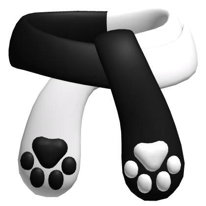 3.0 comfy panda kitty paw scarf white/black
