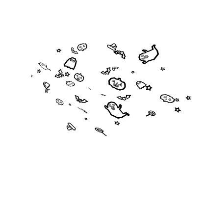 Halloween Halo (Black and White) - ZN Roblox item