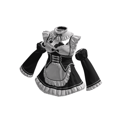 Classic Maid Dress (Black) thumbnail