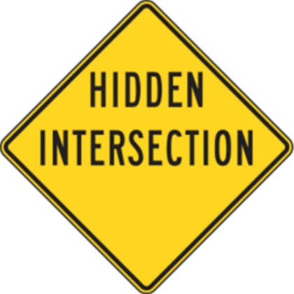 Hidden Intersection Sign