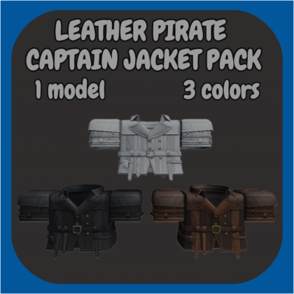 [R15/R6] Leather pirate captain jacket