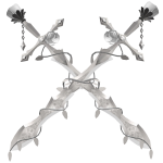 Double Jewelled Rose Swords - White
