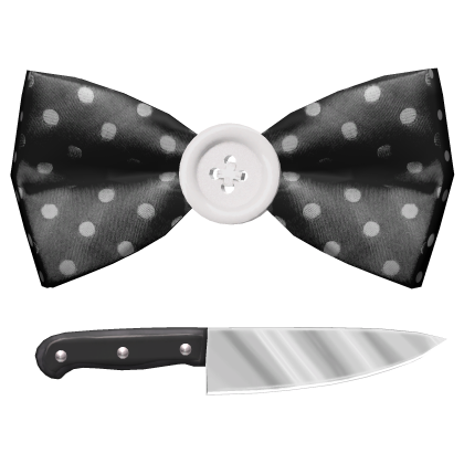 ♡ : polka dot bow with knife