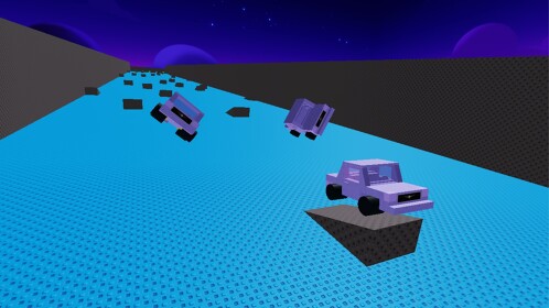 Drive and Slide Down a Water Hill
