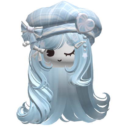 ♡ Christmas Fluffy Beret Combo (Blue)