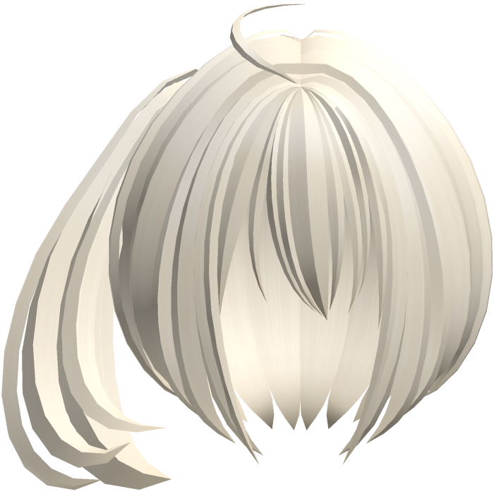 2000s moe short fluffy side pony blonde