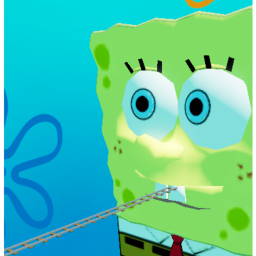 Ride a cart into SpongeBoy!