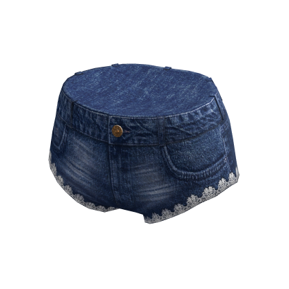 ✨ Coquette Lace Dark Denim Shorts Y2K Kpop thumbnail