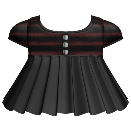 cute striped gothic babydoll dress 3.0 - red Roblox item