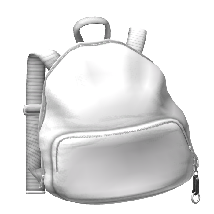 White Backpack Off Shoulder