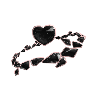 Black Heart Winter Crystal Halo