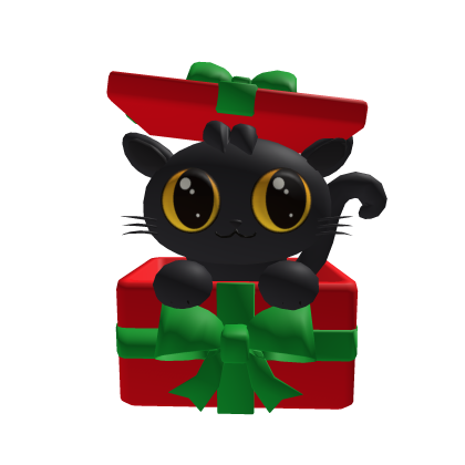 Cute Christmas Cat Present