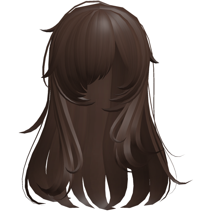 Gloomy Girl Bang Covering Messy Long Hair Brown