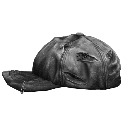 Distressed Tilted Side Cap (Dark Grey)